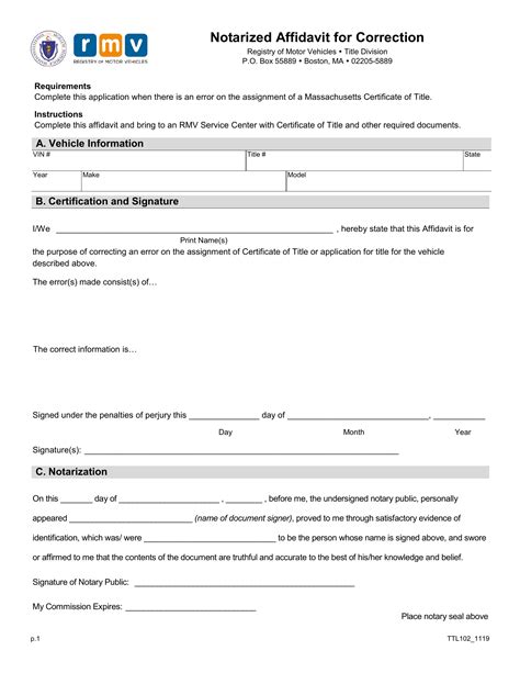 affidavit of no social rmv