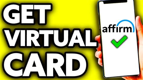 affirm login virtual card