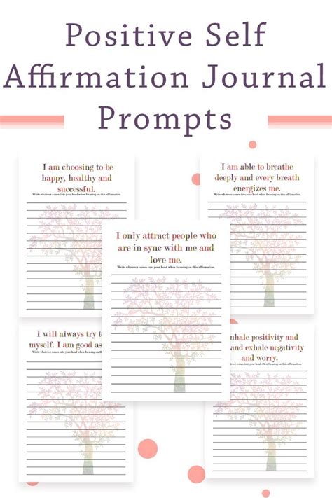 Affirmation Journal Pages Printable