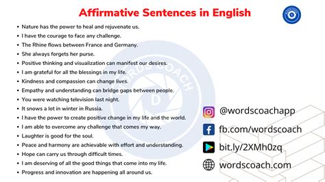 affirmative sentences