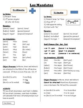 affirmative tu commands cheat sheet