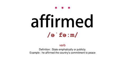 affirmed meaning law