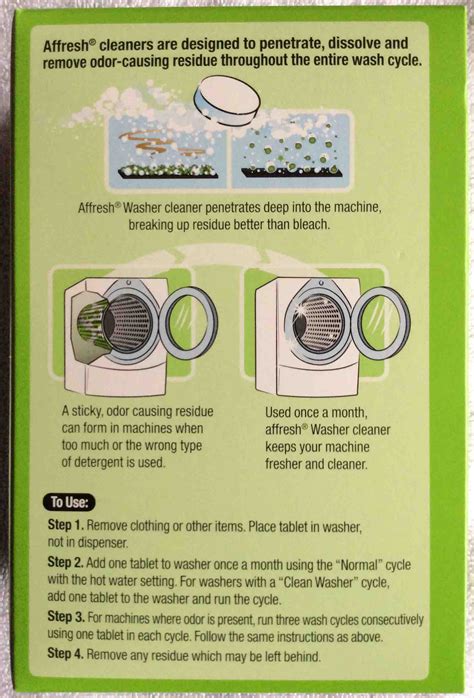 Affresh Washer Cleaner Instructions