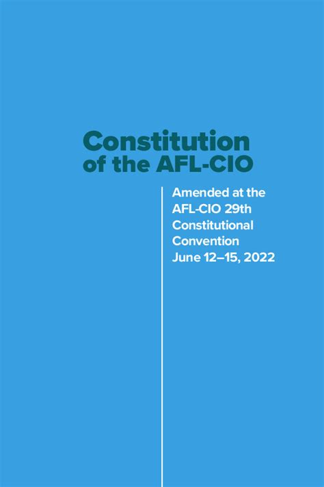 afl cio constitution and bylaws