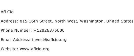 afl cio contact number