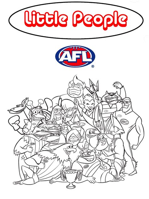 afl colouring in pages