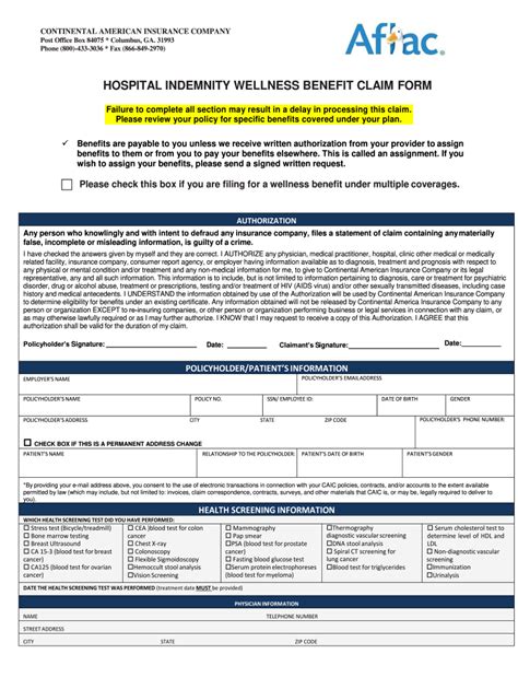 aflac group hospital indemnity policy