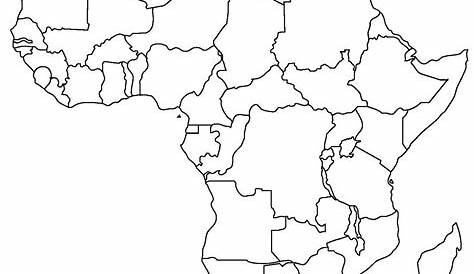 Africa Map Outline With Countries Free Blank In SVG" Resources