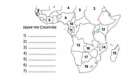 Africa Map Quiz Answers Central Countries