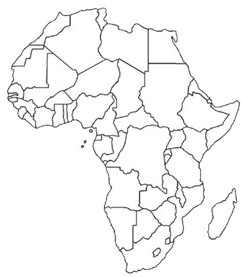 africa map not labeled
