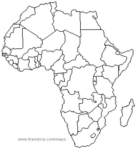africa map with no labels