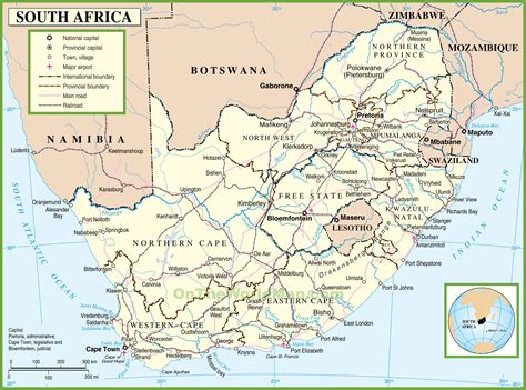 africa south africa map