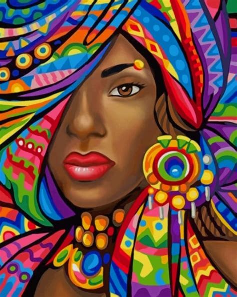 Colorful African Woman NEW Paint By Numbers Numeral Paint