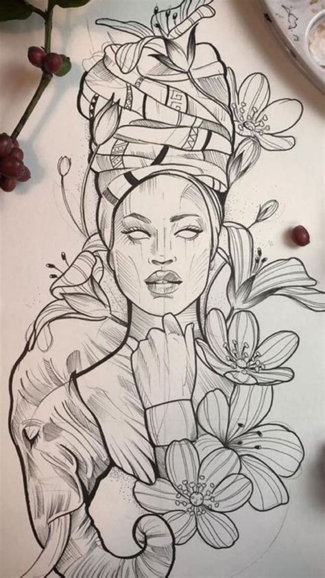 Pencil Philece R thatArtista Large art prints, African tattoo, African queen tattoo