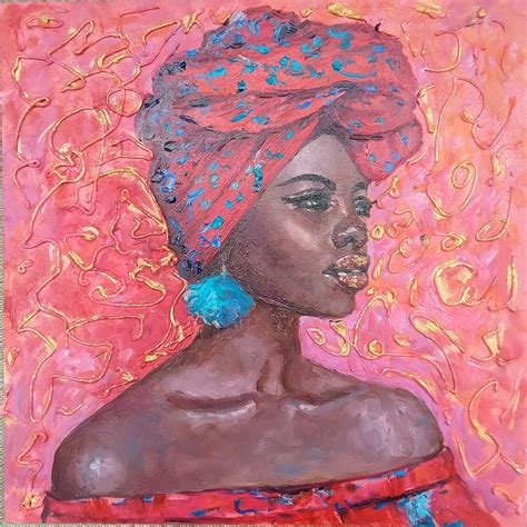 African American Female Black Art