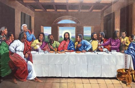 african american last supper framed