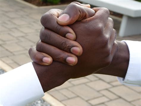 african american shaking hands