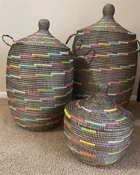 African Baskets With Lids