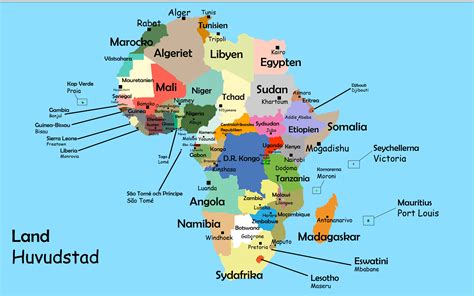 Karta över Afrikas Länder Karta