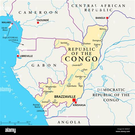 congo political map. Vector Eps maps. Eps Illustrator Map Vector