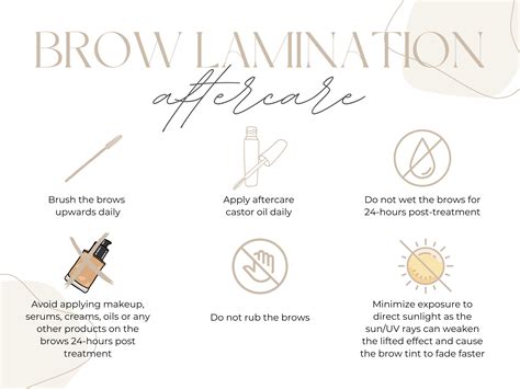 Aftercare Brow Lamination