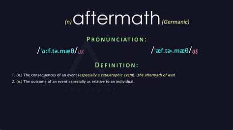 aftermath meaning in english with example