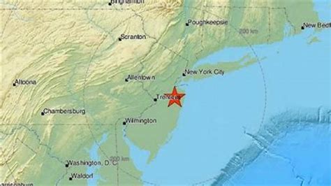 aftershock to today's earthquake in nj