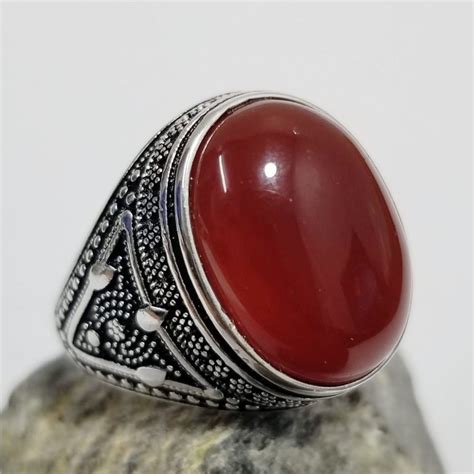 agate stone ring for men