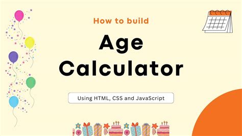 Age Calculator Javascript W3Schools