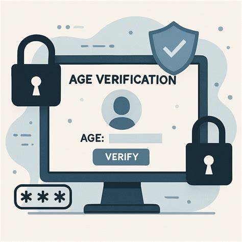 年齢確認とプライバシー保護を示すウェブ画面のイメージ
