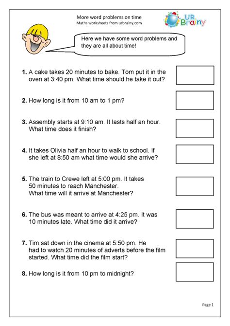 age word problems worksheet