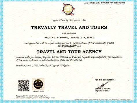agencies under department of tourism