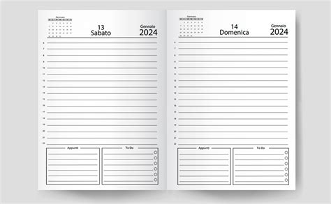 agenda giornaliera 2024 pdf