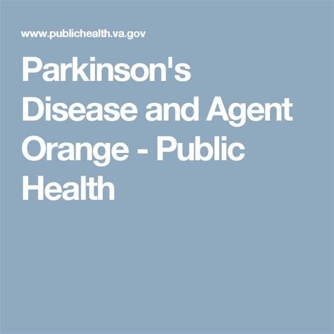 agent orange and parkinson's disease symptoms