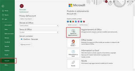 aggiornamento office 365 manuale