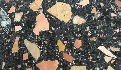 941 Black Terrazzo Agglomerate Tile from Hong Kong