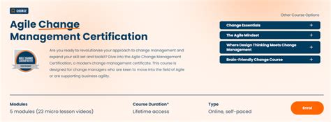 agile change management certification