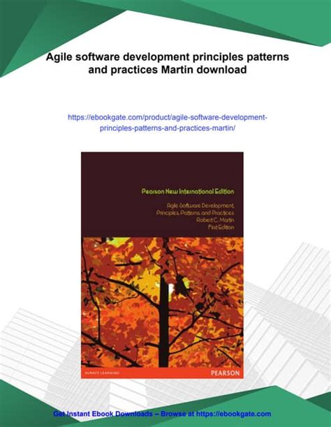 About Agile Software Development Principles Patterns And Practices Download More