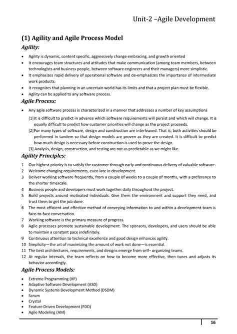 agile software engineering notes pdf