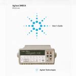 Agilent Technologies 34401A User Manual