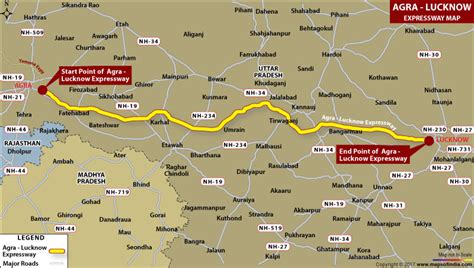 agra lucknow expressway map