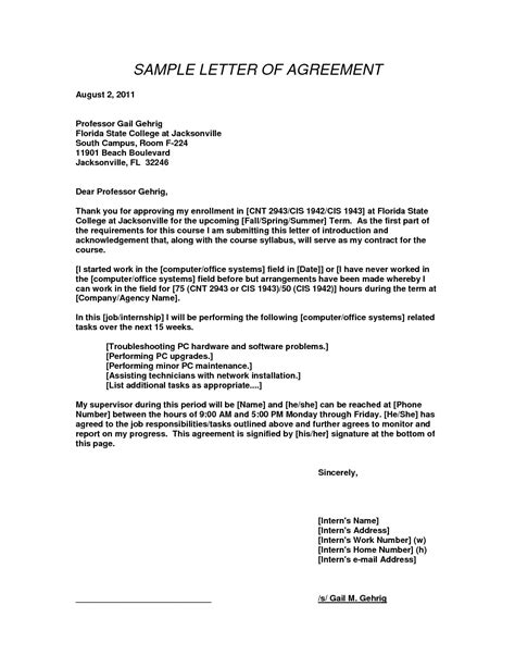 Agreement Letter Template 14+ Free Sample, Example, Format Download