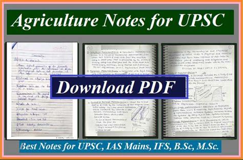 agriculture upsc notes pdf