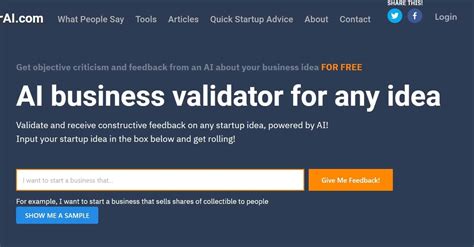 Validator AI Get AI business validation for any idea Steemhunt