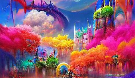 Colorful fantasy world - AI Generated Artwork - NightCafe Creator
