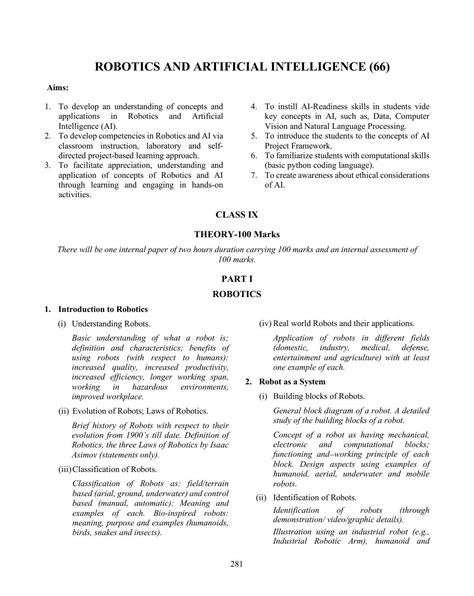ai syllabus class 10 icse