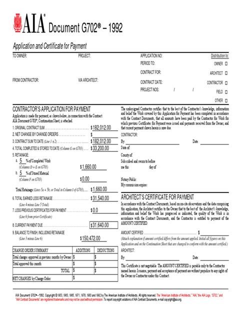 aia g702 and g703 pdf