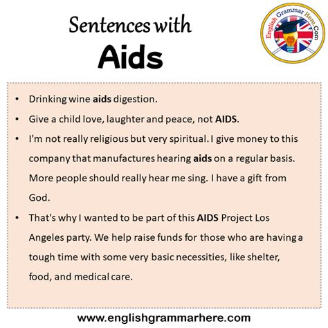 Aids Examples In A Sentence