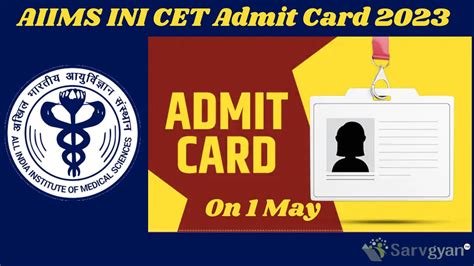 aiims inicet admit card