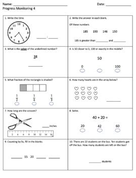 Aimsweb Math Computation 4Th Grade Printable